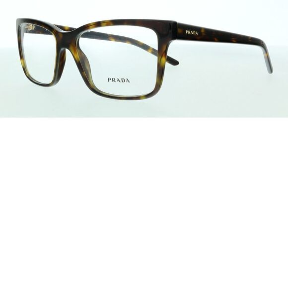 Prada  0PR 17VV 2AU-1O1 Havana Rectangle Eyeglasses - Picture 1 of 5